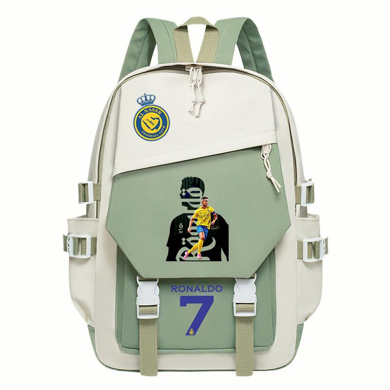 Football Star Ronaldo Surrounding Cr7 Printing Student Schoolbag Trend Backpack To Reduce The Burden And Large Capacity
