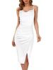 Spring/Summer 2022 European & American Women's Sexy Velvet Slit Pleated Slip Dress