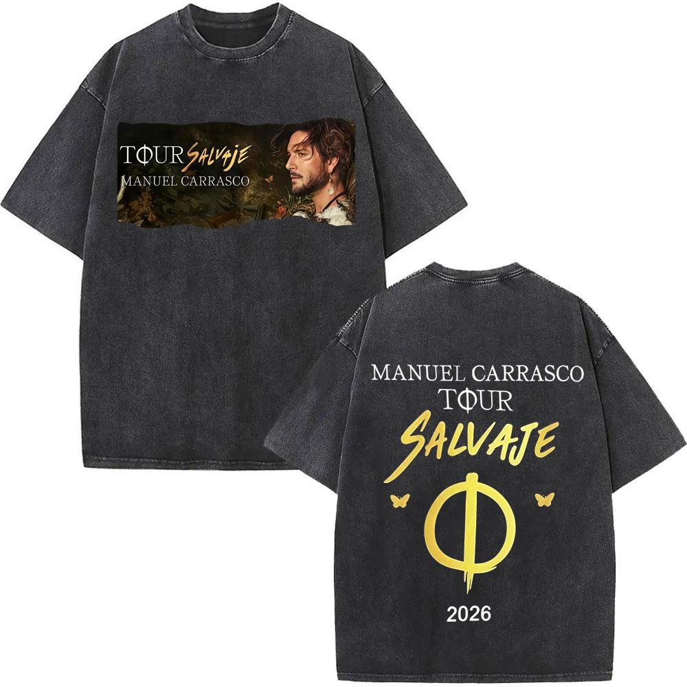 

Hip Hop T Shirts Manuel Carrasco Salvaje Desde Ia Raiz Hot Sale Vintage Washed Tshirt Mens Women Harajuku Loose Streetwear S