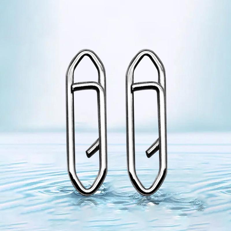 50pcs Fishing Snap Stainless Steel Speed Clip Topwater Clip Quick Change Fast Link Connector
