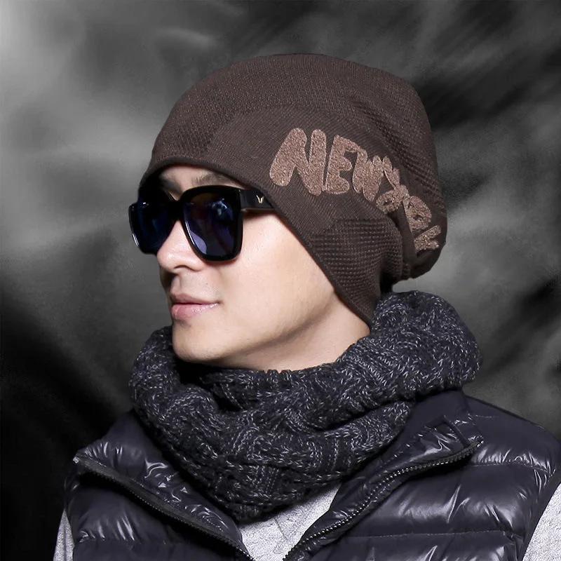 Unisex Fashion NEW YORK Letter Beanie Hat  Men & Women Plush Fur Lined Thick Warm Ski Winter Hat