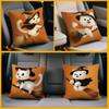 Witch Dog Cat Riding Broom Pillowcase Printed Polyester 45X45Cm Throw Pillowcover Decorative Sofa Cushion Pillowslip Home Decor