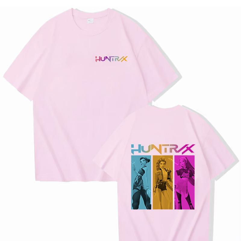 2025 Kpop Demon Hunters Cute T Shirt Men Women Harajuku Hip Hop Movie T Shirts Fashion Kawaii Cartoon T-shirt
