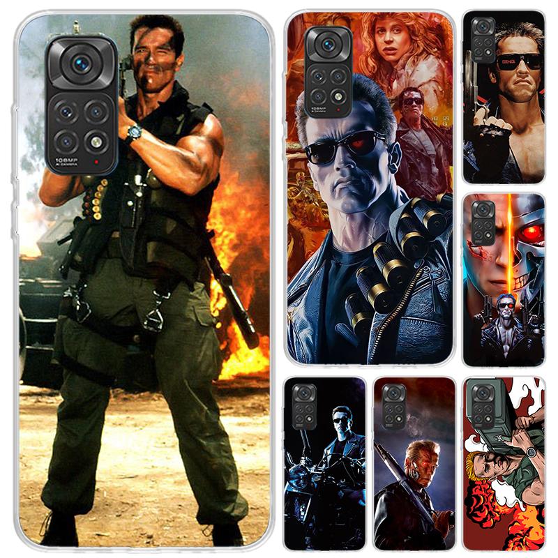 Arnold Schwarzenegger Terminator Phone Case for Xiaomi Redmi Note 15 14 14S 13 12S 12 Pro 11S 11 Plus 11T 11E 10S Soft Funda Pri