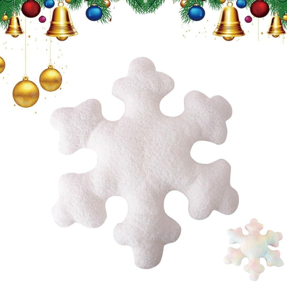 Soft Couch Stuffed Plush Cushion PP Cotton Snowflake Pillows  Christmas Decoration