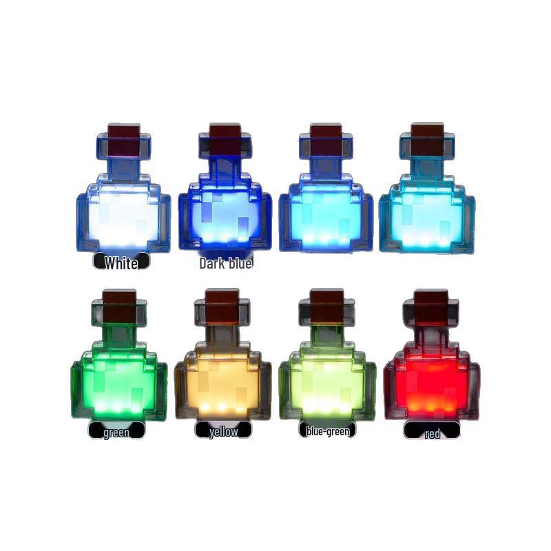 Influencer My World Game Minecraft LED Nightlight Rechargeable Diamond Water Bottle for Students and Couples.