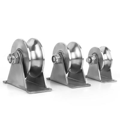 1Pcs Track Wheel Bearing Pulley 304/201 Stainless Steel U/V/H Shaped Sliding Door Rollers Thickened 48 Wheel Rigid Caster