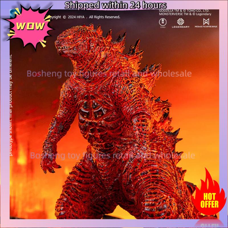 Original HIYA 7 Inch Godzilla King of the Monsters Burning Godzilla Battle Ver In Stock Anime Action Collection Figure Model Toy