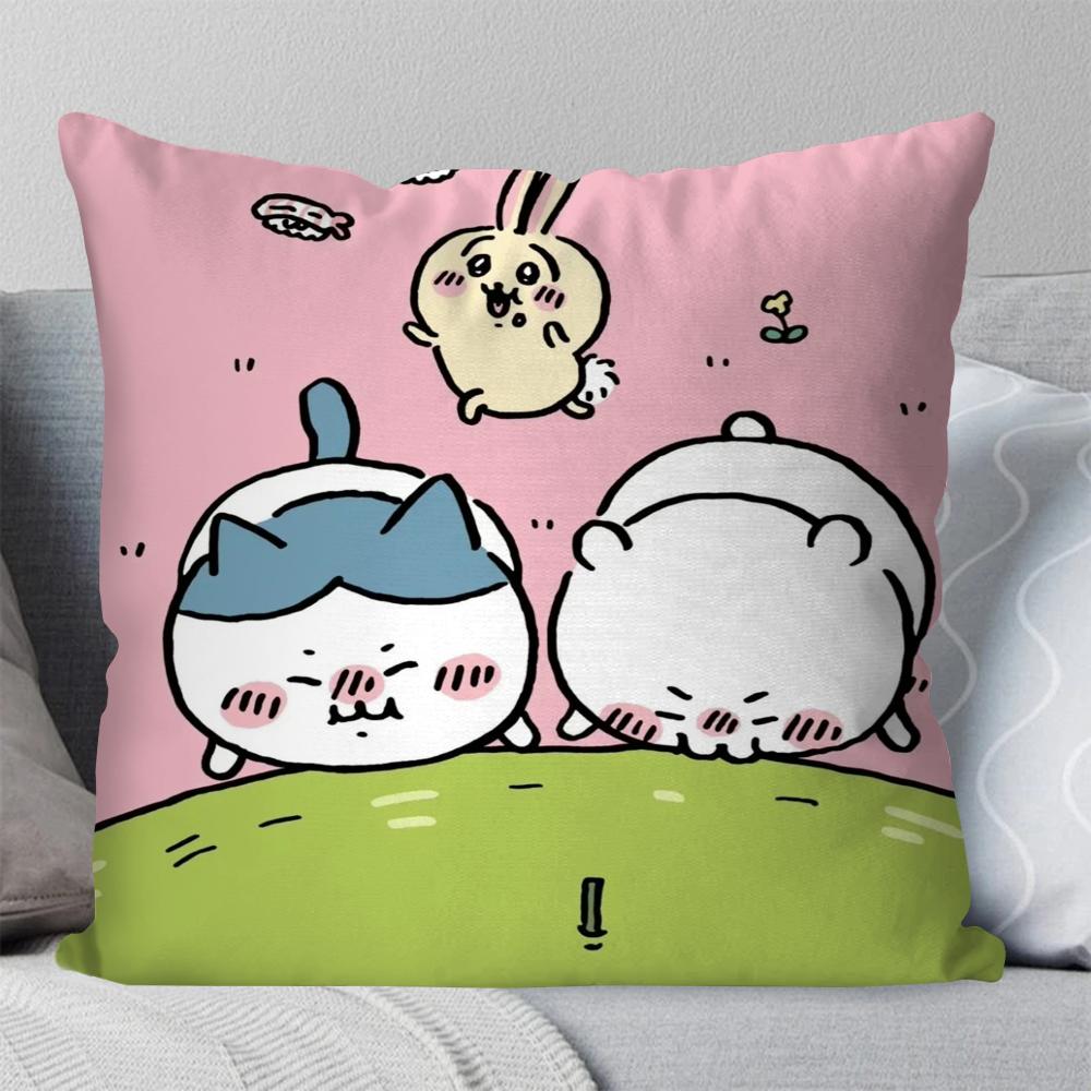 Cartoon Animation C-chiikawa Pillow Case Square Pillow Bedroom Sofa LeisureComfort Cushion Car Living Room Home Decoration 40X40