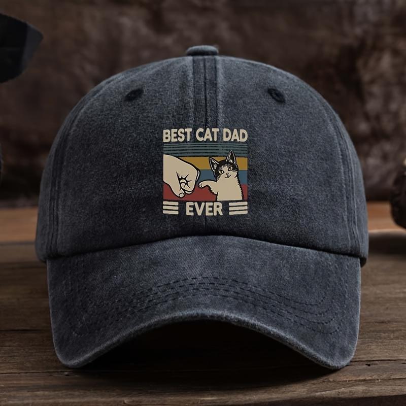 Best Cat Dad Hat with Claw Print and Cat Pattern Adjustable Buckle Design Suitable for Outdoor Activities, Travel, Fun Styling