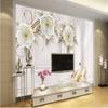 Photo 3d Floral Wallpaper 3d Relief Floral Wall Mural Living Room Bedroom Wall Sticker Home Decor