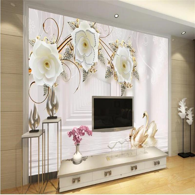 Photo 3d Floral Wallpaper 3d Relief Floral Wall Mural Living Room Bedroom Wall Sticker Home Decor
