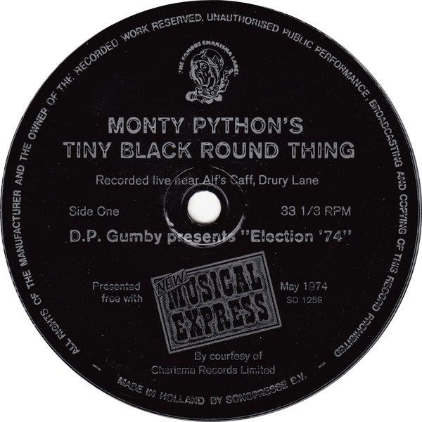7inch Record MONTY PYTHON - Monty Python's Tiny Black Round Thi SO1259 CHARISMA 1974 UK Pop Used