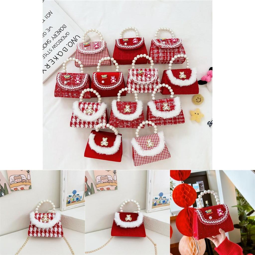 Adorable Red Crossbody Bag For Kids Ideal For New Year Celebrations With Cute Design And Versatile Use