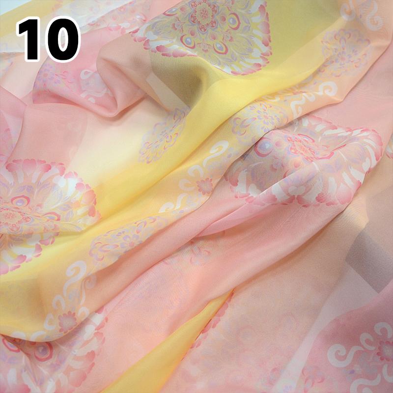 50X145Cm Dunhuang Tuanhua Tulle Fabric By Meter for Hanfu Skirts Dress Wedding Chinese Diy Sewing Craft Gradient Chiffon Fabric