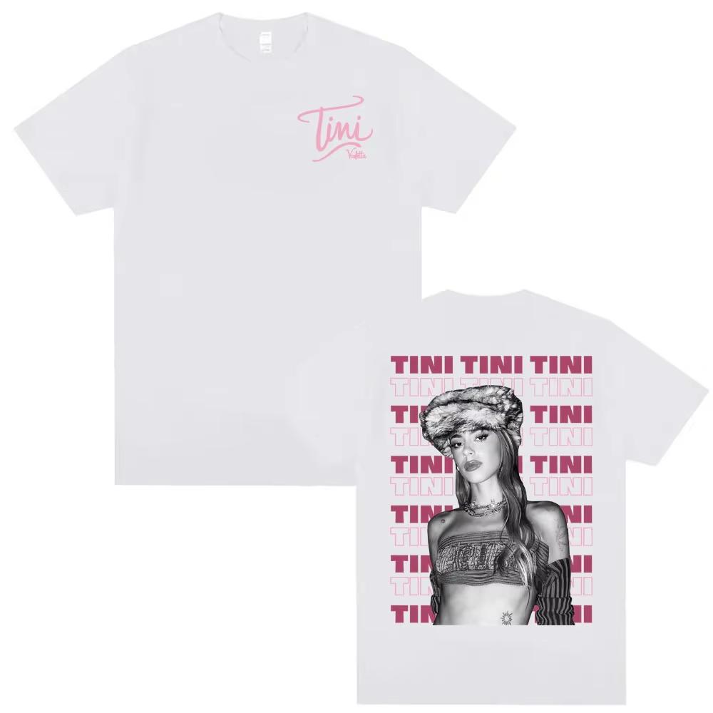 Singer Tini Stoessel Aesthetic Graphic Tshirt Men Womens Fashion Vintage Short Sleeve Tshirts High Street Pure Cotton T Shirt