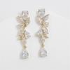 Luxury Clear Water Drop Zircon Bridal Earrings for Women Elegant Cubic Zirconia Long Dangle Earring Wedding Zircon