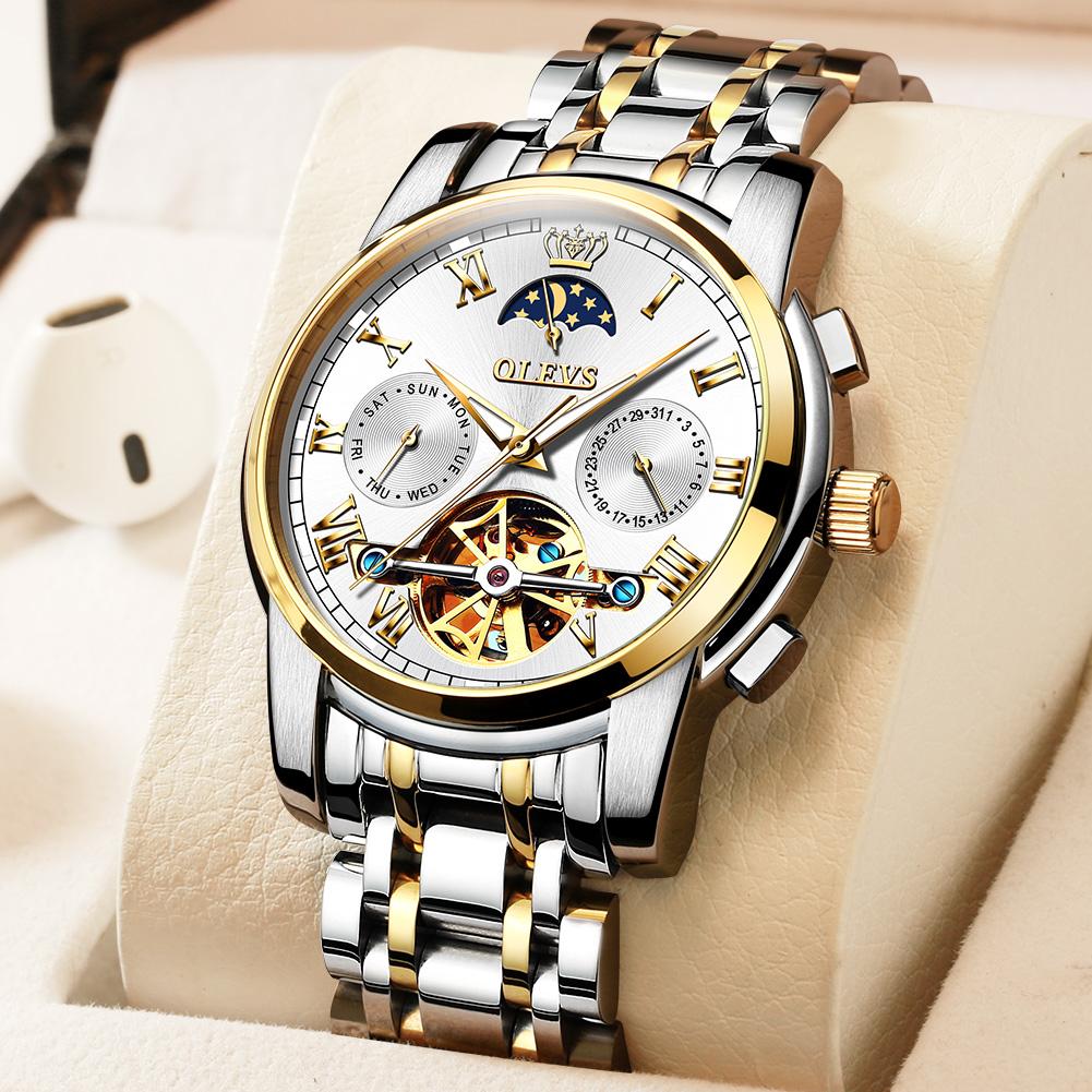 Men Watch Top Brand Luxury Business Automatic Machinery Men's Watches Waterproof Man Clock Watchs