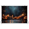 Mocsicka Halloween Backdrops For Photography Dark Night Jack-O-Lanterns Pumpkin Background Baby Shooting Props Decoration Studio