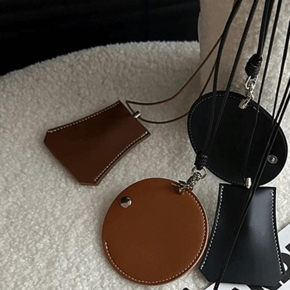 Pendant Hanging Neck Anti-loss Key Chain Sunglasses Headphone Clip Magnetic Leather Necklace  Girl