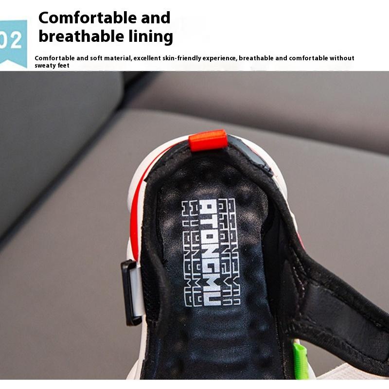 New Children's Summer Open Toe Soft Bottom Student Sports Sandals Korean Version Boys and Girls Beach Shoes
