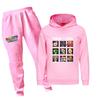 5405 Fashion Casual Kids Boys Girls Dandy World Printed Long Sleeves Hoodies Trousers Clothes Set