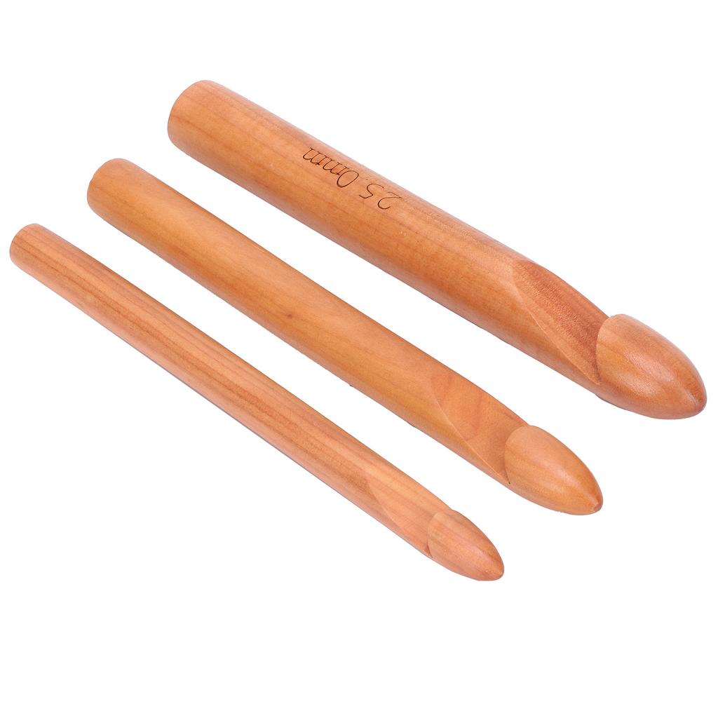 Bamboo Crochet Hook Handcrafted Knitting Needles Yarn Craft 20cmCelsius7.9in Large Crochet Hooks