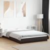 VidaXL Bed Frame with LED Lights Black 120x190cm Engineered Wood, Bedroom Furniture, Slatted Base, Bed of 3281141
