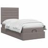 Ottoman Bed with Mattress and Headboard Taupe 80 x 200 cm Fabric