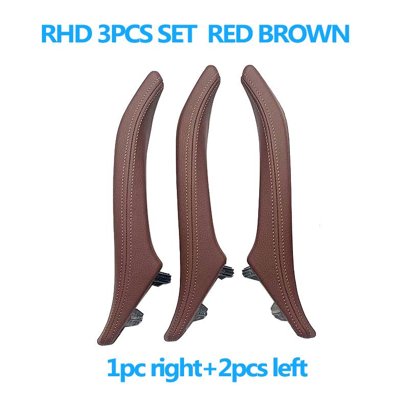 3-teiliges Innenzubehör für 3 Passagiertüren mit Ledergriffabdeckung für BMW 5 Series F10 F11 520i 523i 525i 528i