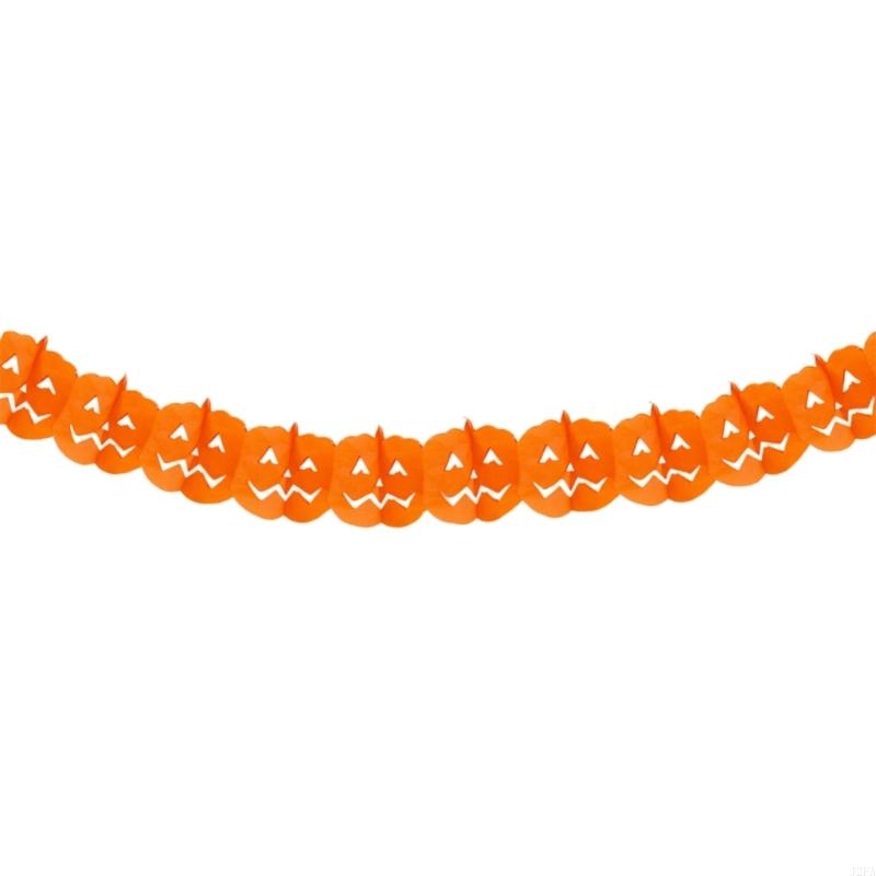 Halloween Themed Paper Chain Garlands Pumpkins/Spiders Shaped Party Decoration