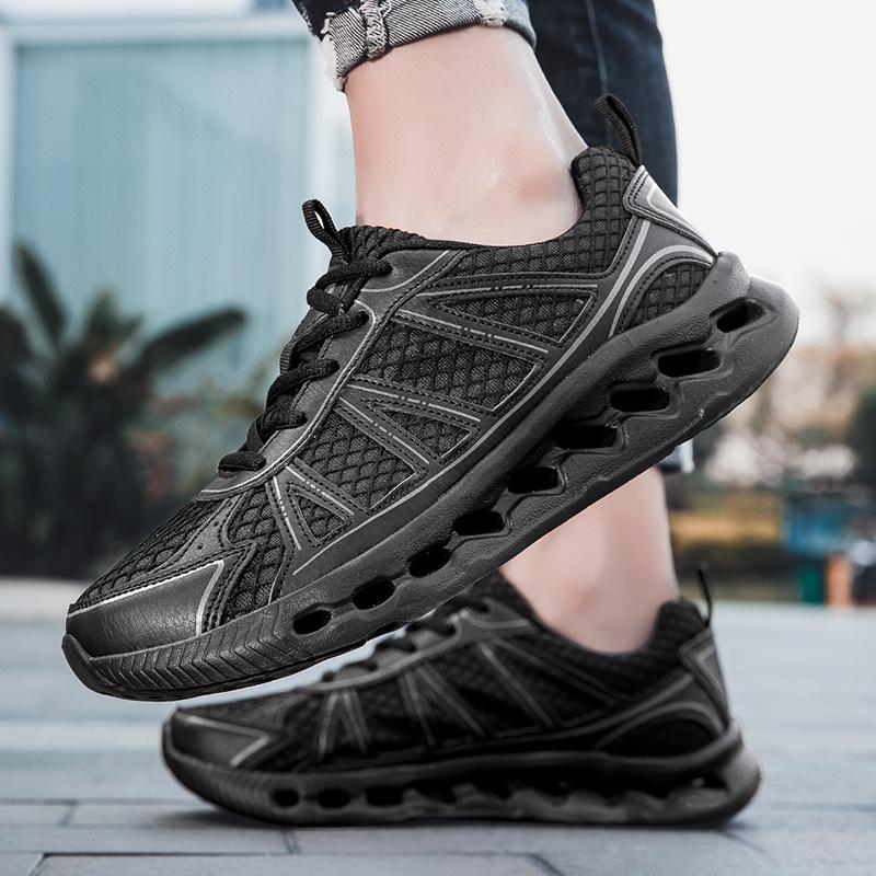 Mesh Breathable Men Grey Sneakers Big Size 46 Fashion Casual Sneaker Man Lightweight City Outdoor Walking Shoes Men Sports Shoes