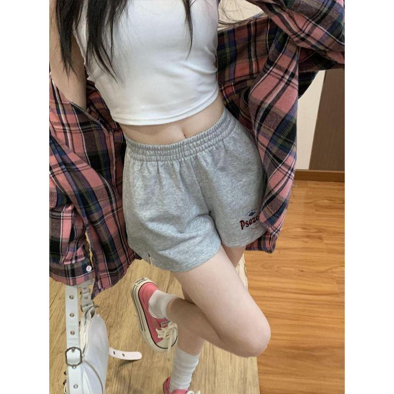 

Women s Retro High Waist Summer Sports Shorts - Petite Wide Leg Trendy Hot Pants XL