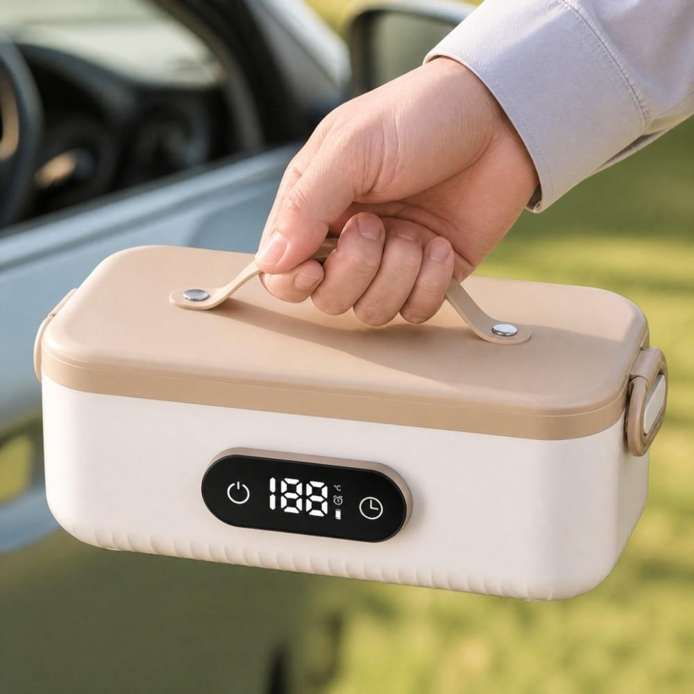 4-speed Temp Wireless Heating Food Container 6-speed Timer Cordless Food Warmer  Students