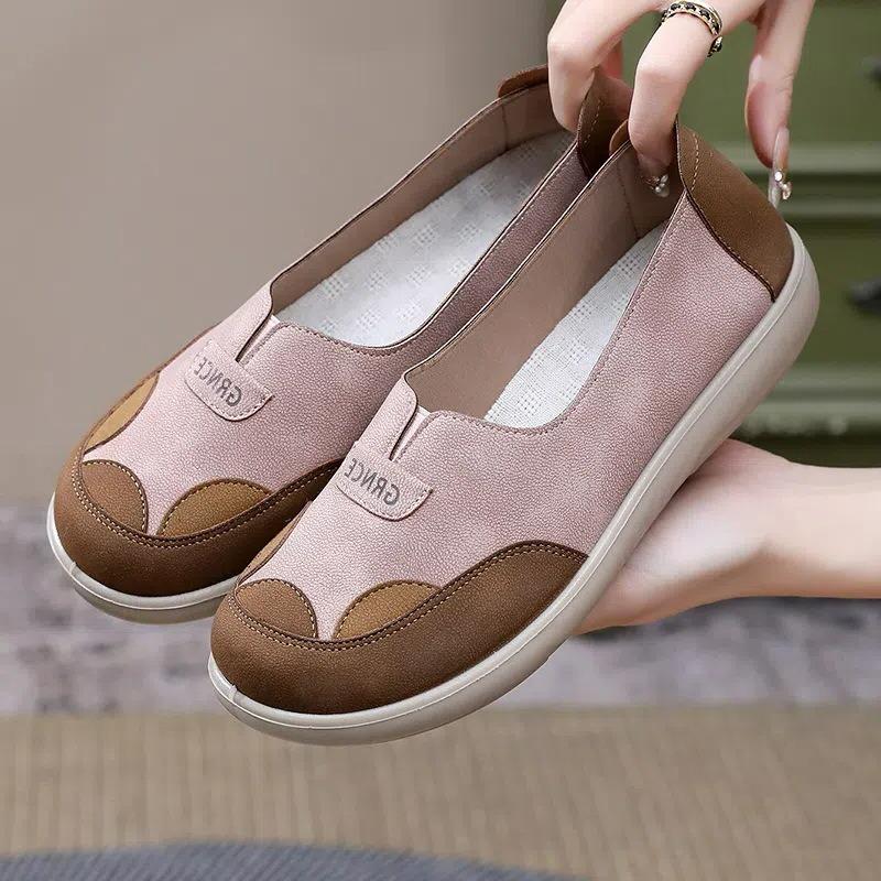 Shoes women's spring and autumn new versatile women's shoes breathable and wear-resistant casual non-slip shoes lazy soft bottom round head