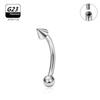G23 Titanium ASTM-F136 Piercings Eyebrow Internal thread Eyebrow Piercings Body Zircon For Women zircon Earring