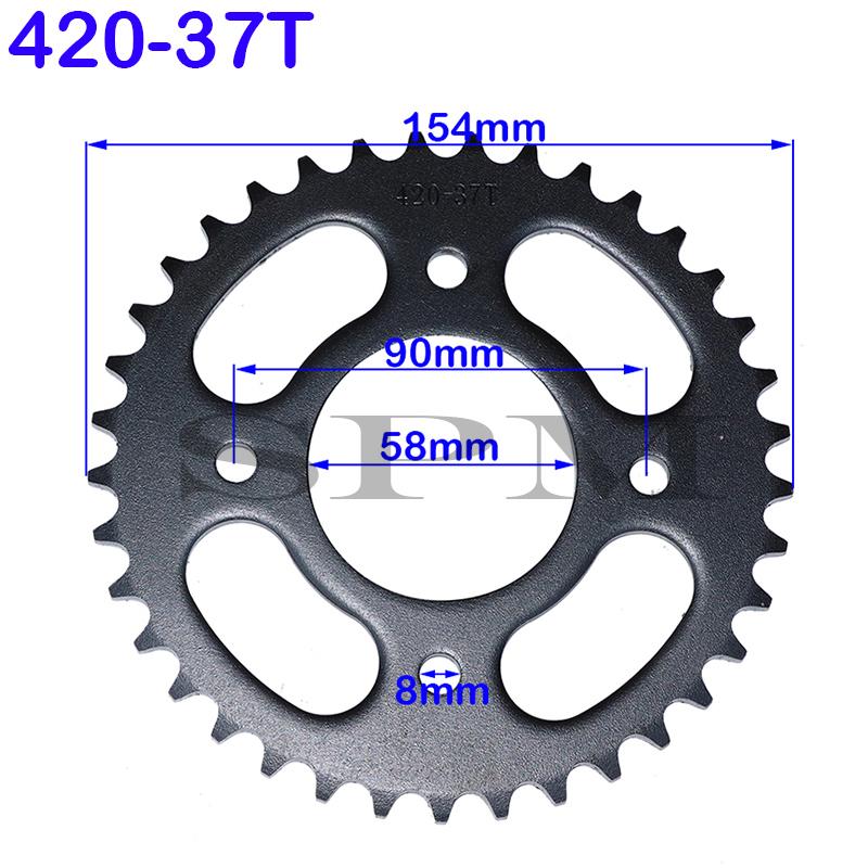 Motorcycle scooter gear 420/428 37T 41T 48T tooth 58mm / 90mm rear sprocket Fit For ATV Go Kart Quad Bike off-road motorcycles 420-37T
