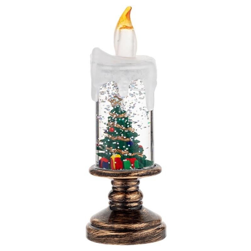 

Rotating Snowflakes Projection Crystal Ball Night Light Indoor Dynamic Snow Effect Christmas Decoration Candle Ornament
