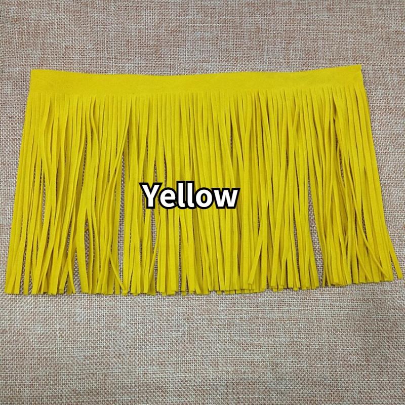 2 M Çift taraflı Suni Süet Püskül Saçak Trim DIY Etek Elbise Saçak Hem Çanta Dikiş El Sanatları