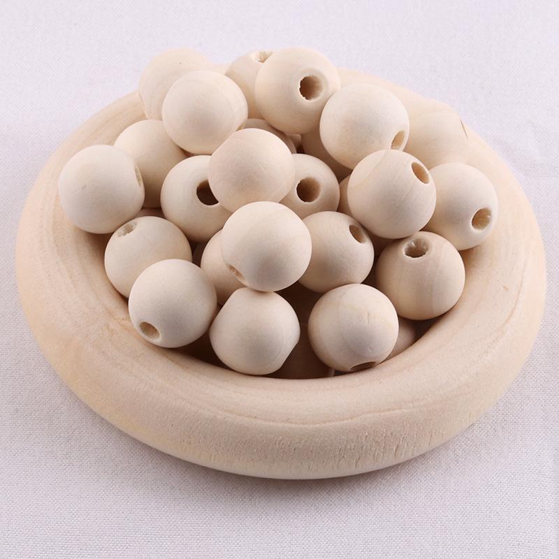 DIY Beech Wood Round Beads - Candy & Macaron Colors Jewelry Accessories