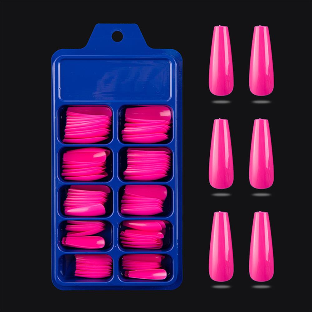 24/100Pcs Candy Color False Nail Tips Full Cover Matte Acrylic Ballerina Fake Nails Tip DIY Beauty Manicure Extension Tools