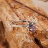 Spider Natural Purple Citrine Topaz Garnet Peridot Ring Women'S S925 Sterling Silver Colored Treasure Open Ring