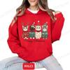 Meow Meow Weihnachten Katze Aufdruck Sweatshirt – Lustiges Frohe Weihnachten Lässiges Mode Oberteil
