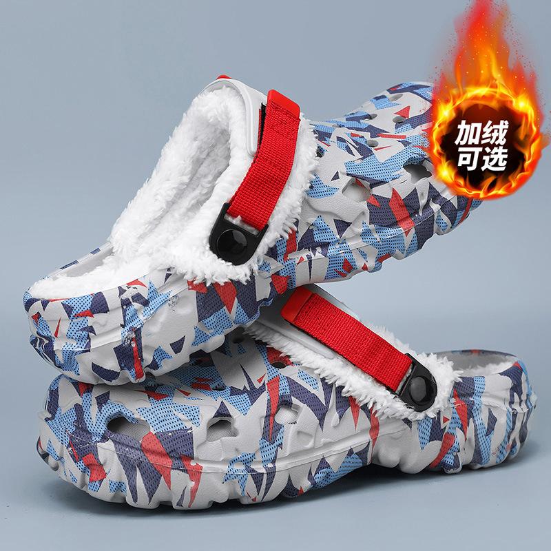 Winter und Sommer zwei Tragevarianten abnehmbarer Beutelkopf Strandschuhe leichte große Größe Lochschuhe Sandalen mit weicher Sohle Herrenschuhe