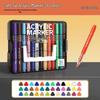 Diamond Acrylic Marker Pen Set for Glass Painting - Non-toxic, Soft Tip, Color Layering Stationery.