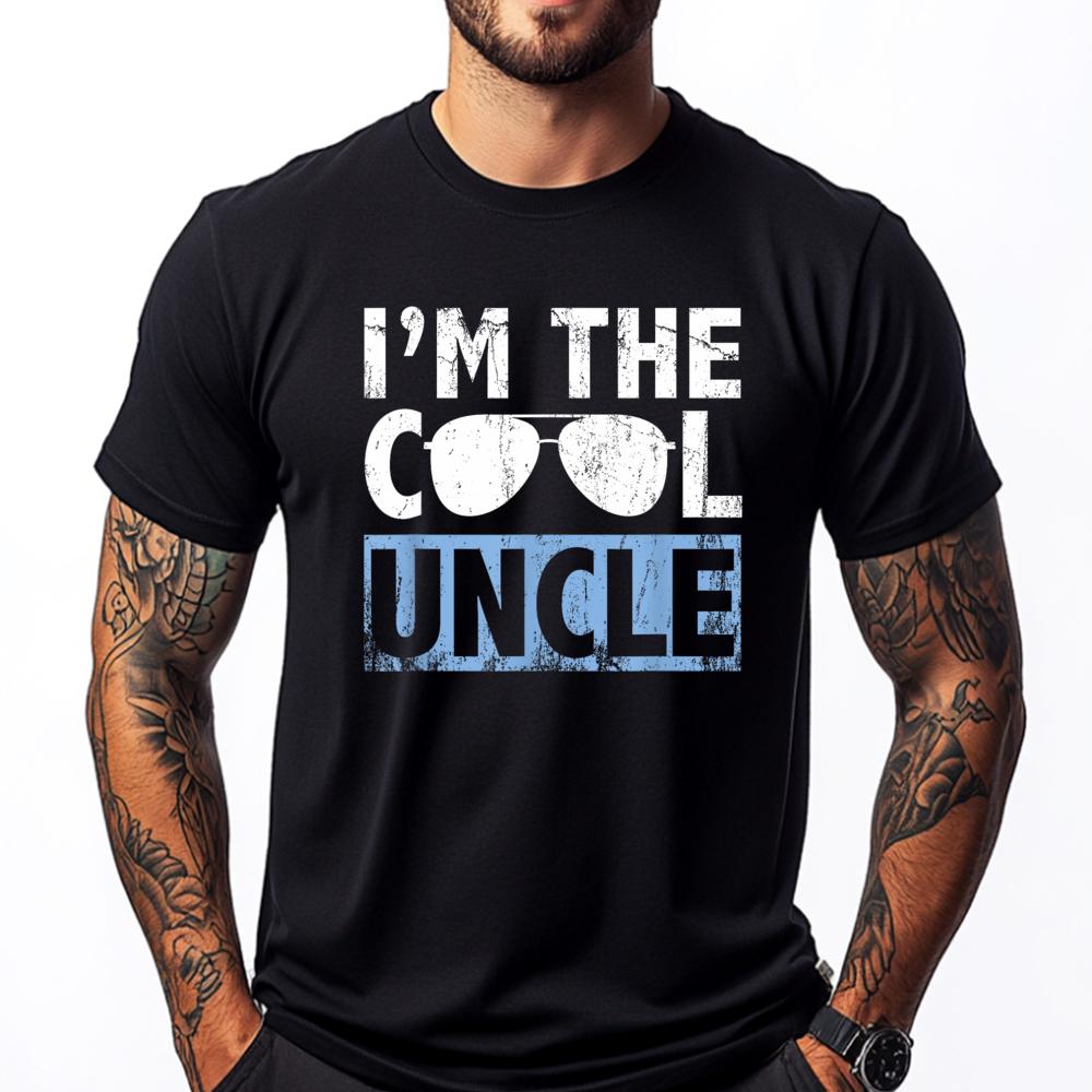 Im The Cool Uncle Shirt Gifts White T Shirt Men Streetwear