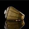 Luxury European and American Men's Rings Trendy Jewelry, Hip-hop Rings Square Diamond-set Alloy Rings