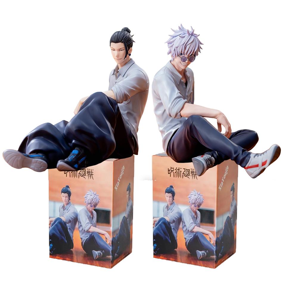 New Gojo Satoru Anime Jujutsu Kaisen Figure Geto Suguru Yumemirize Sitting Position Collection Model Gift Toy Action Figure PVC