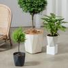 Plant Pot with Drainage Holes Decorative Planter with Matching Saucer Modern Flower Pot for Indoor Outdoor Use Pothos Aloe