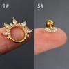 1PC Zircon Crown Tragus Helix Piercing Earrings For Women Stainless Steel Labret Stud Earings Cartilage Ear Body Jewelry Gifts